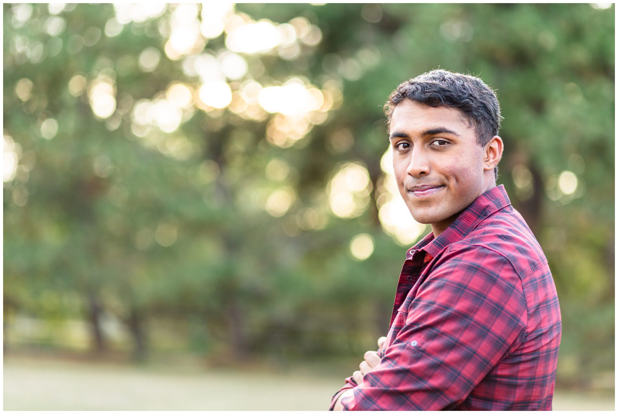 A senior session on the family farm