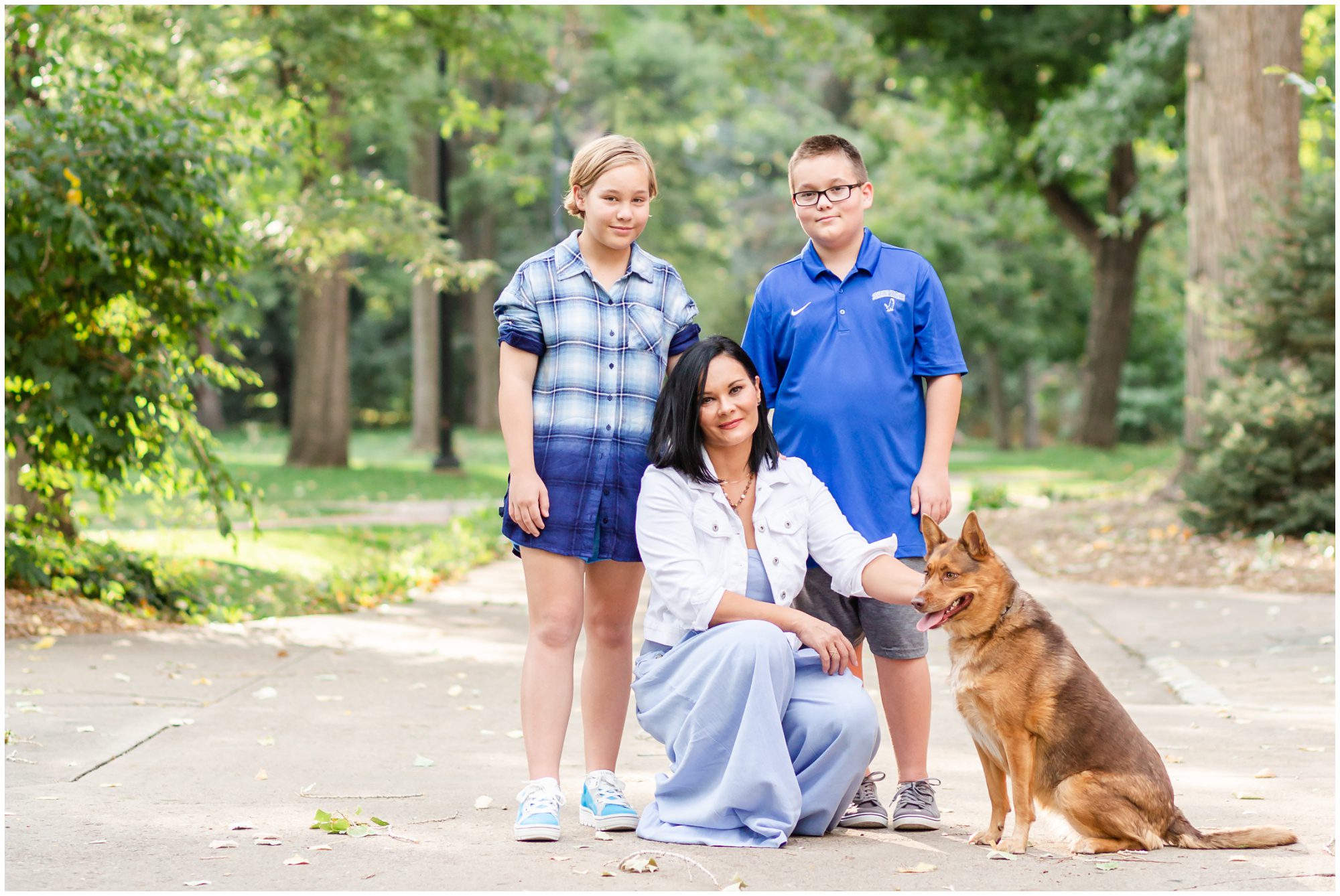 A college campus family session