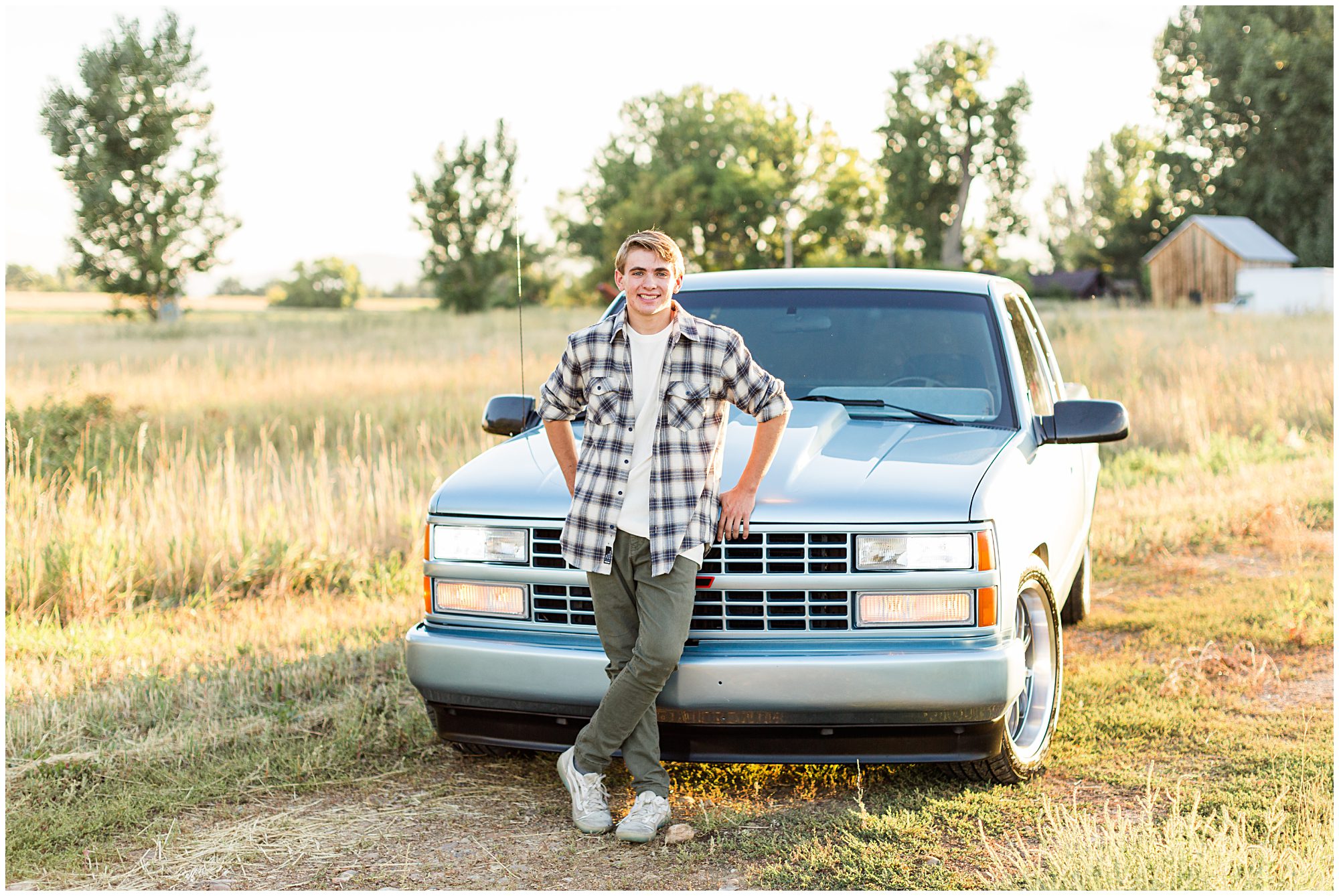 Guy's senior pictures with cars