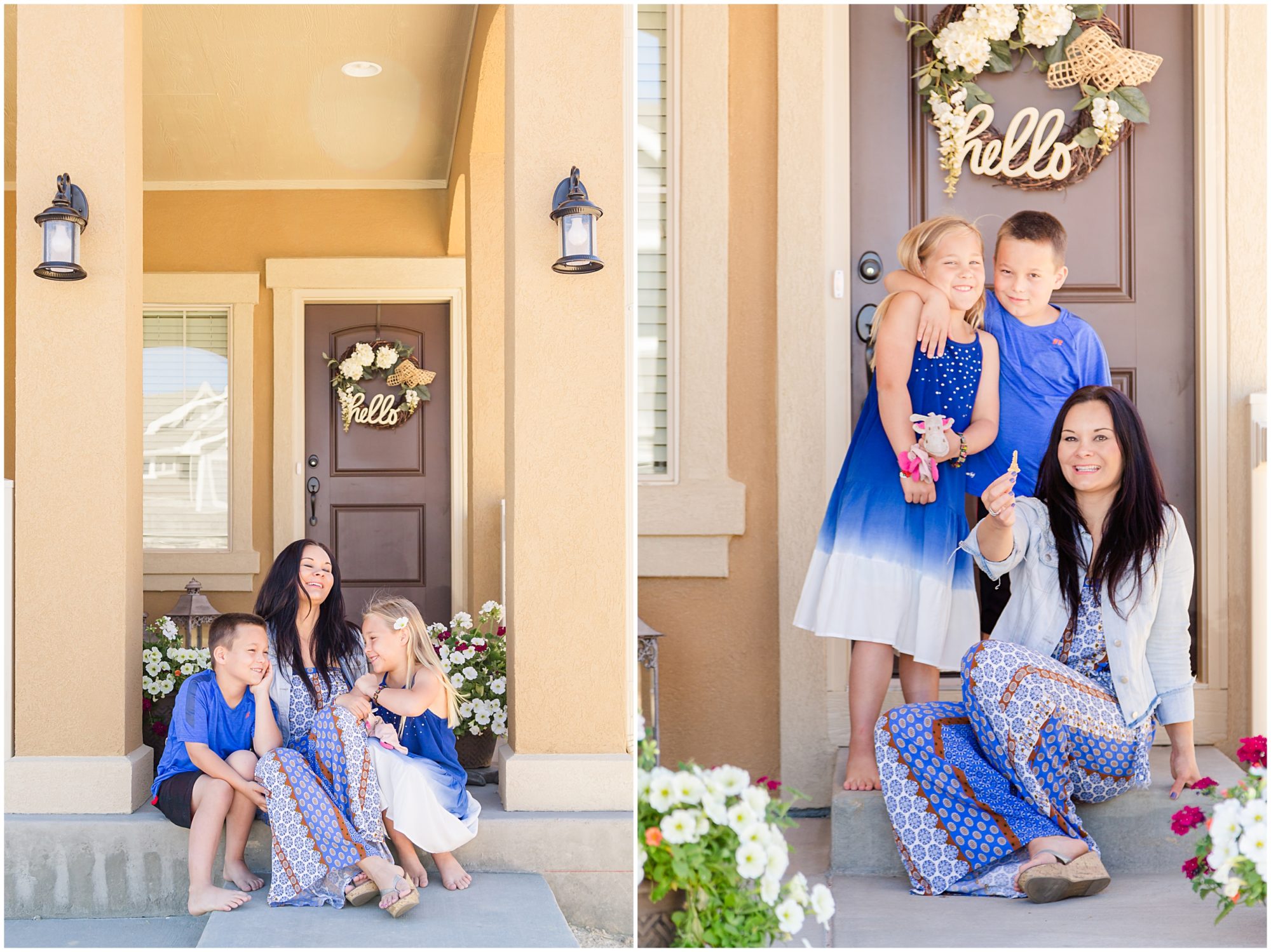 Summer photo sessions tips for a family celebrating moving into their new home in Erie Colorado